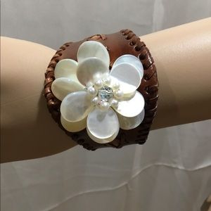 Retro leather cuff bracelet